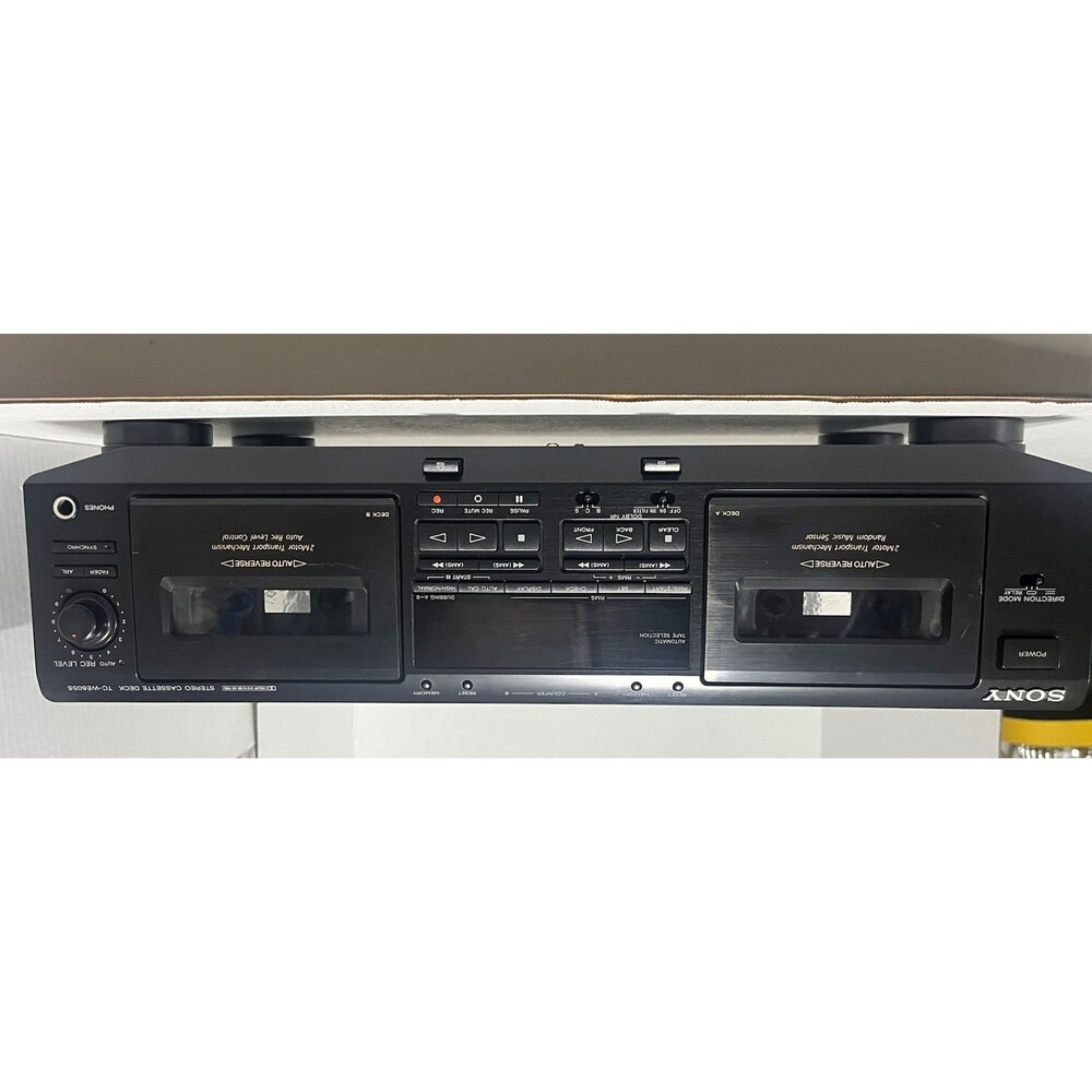 SONY TCWE605S DUAL STEREO CASSETTE DECK AUTO REVERSE Dolby NR HX PRO BLACK WORKS